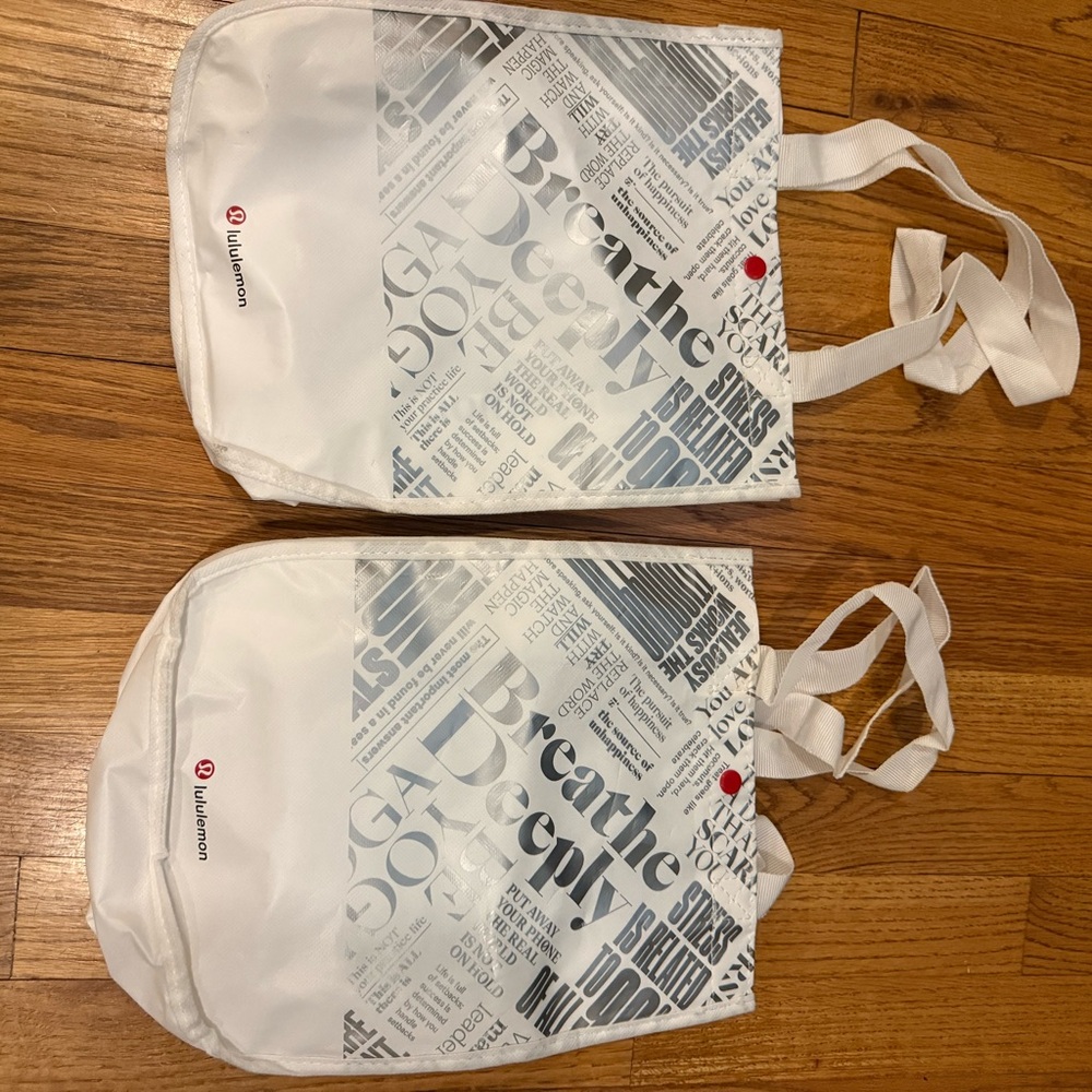Lululemon Reusable Shopping Tote Bags – Lot of 4 – Logo Prints